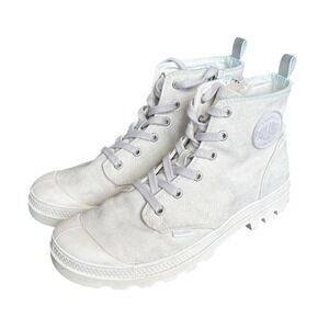 Palladium Pampa High Top Side Zip Lace Up Boots Women's Size 9 Canvas